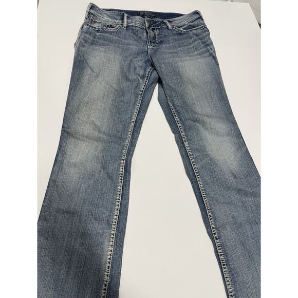 Silver Jeans Women's Straight Leg Jeans - Light Blue - Picture 1 of 7